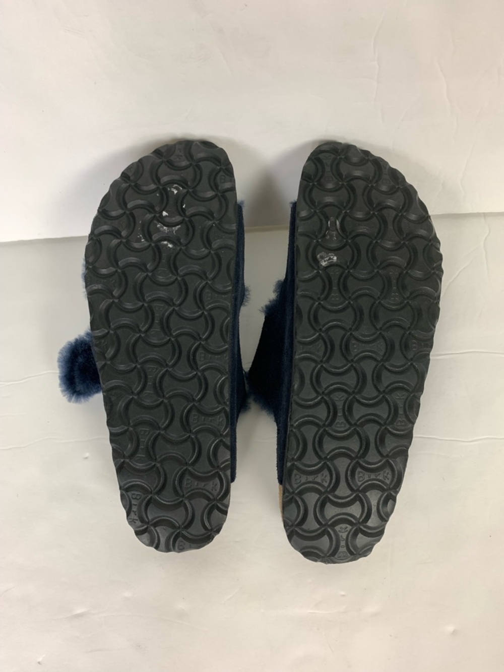 Birkenstock Arizona shearling sandals size 7 midnight blue - Picture 8 of 11